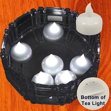 12 Flameless Floating LED tealight Battery operated Candle WHITE tea lights NEW