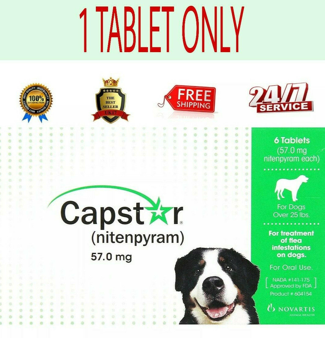 Capstar Flea Treatment Tablet for Large Dog, 57mg x 1 Tablet Only eBay