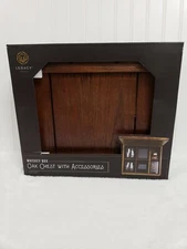 Pottery Barn Picnic Time Whiskey Oak Gift Box~Set For 2~