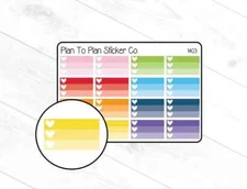1403~~Ombre Half Boxes Planner Stickers.