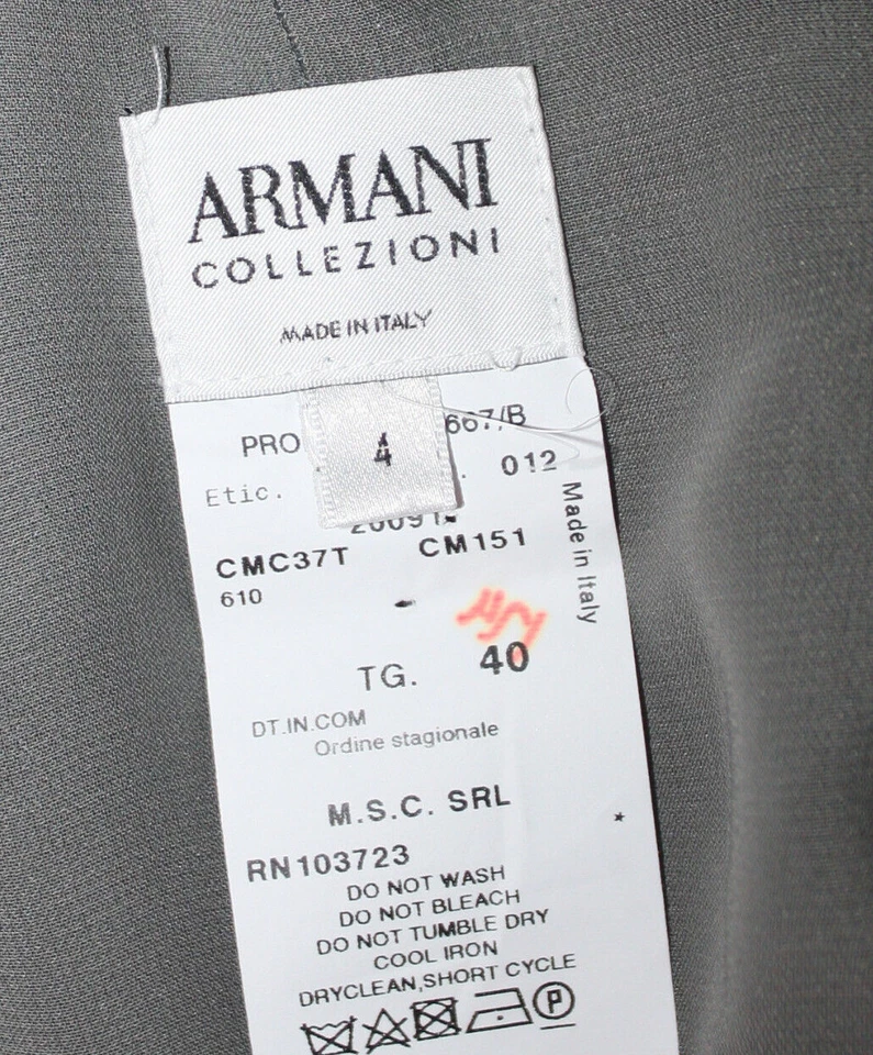 Chaqueta ARMANI Collezioni Gris Lana Mohair LS Doble Pecho 4 Foto 4 de 4