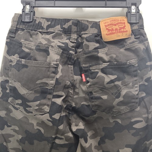 Levis Jeans Boys Elastic Waist Stretch Chino Jogger Brown Camouflage Size 14 Reg - Picture 7 of 9