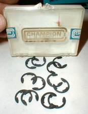 Twelve 12 Rear Motor C Clips 3/8" Champion Vintage Original Slot Car NOS