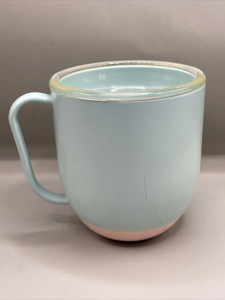 Vintage 1950's Tommee Tippee Self Righting Sippy Cup Turquoise and Pink GA10 - Image 3 of 4