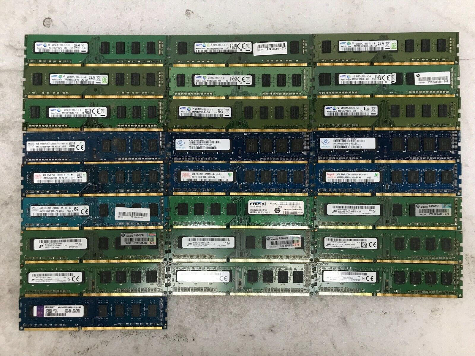 Lot Of 25 / DDR3 PC3 / 4GB / Desktop Memory RAM