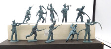 CTS 54mm Alamo Mexican Infantry in Steel Blue 10 Figures 9 Different
