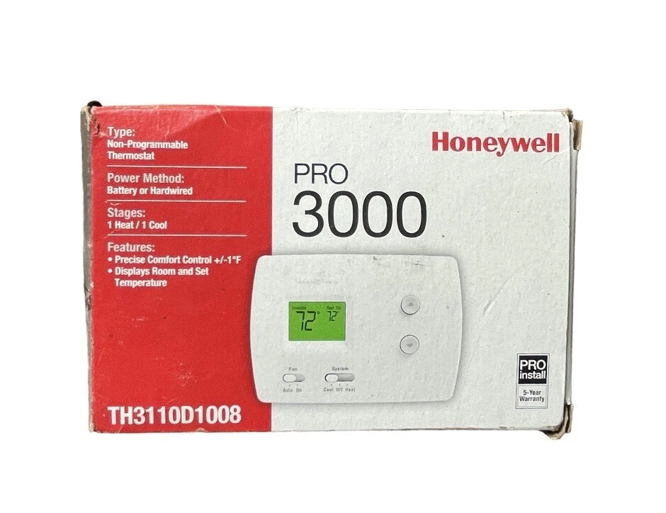 Honeywell Pro 3000 Digital Thermostat Non-Programmable TH3210D1004 White  w/Box | eBay