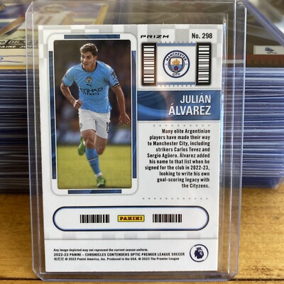 Julian Alvarez RC 2022-23 Chronicles Purple Mojo Contenders 