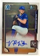 Nolan Watson 2015 Bowman Draft Picks Chrome Prospect Autograph Auto - KC Royals