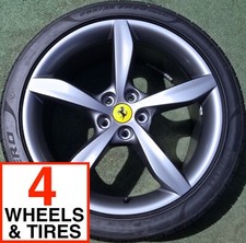 4 Factory Ferrari Portofino M Wheels Tires OEM Charcoal Grigio Gray California