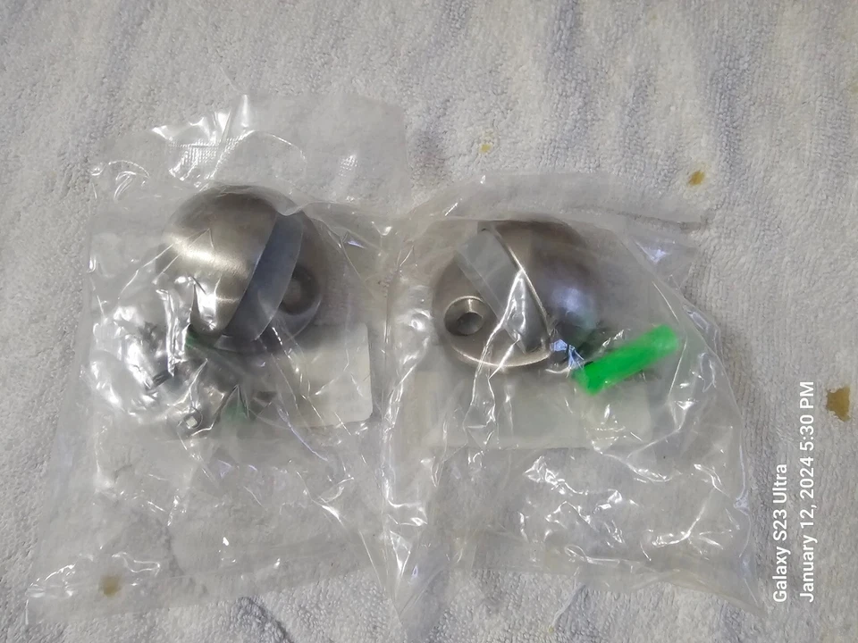 (10) Baldwin Brushed Nickel Half Dome Floor Bumpers/Stop 4000-150  - Image 2 of 4