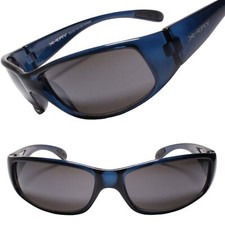Motorcycle Riding Biker Outdoor Shield Wraparound Shape Blue Sport Sunglasses