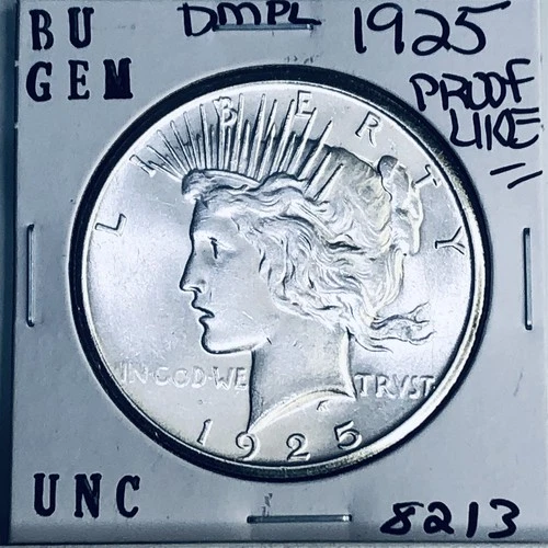 1925 P BU GEM PEACE SILVER DOLLAR UNC MS+++ U.S. MINT RARE COIN 8213