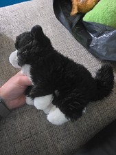 Animal Alley Toys R Us Black Tuxedo Cat 2000 Vintage Plush Stuffed Animal
