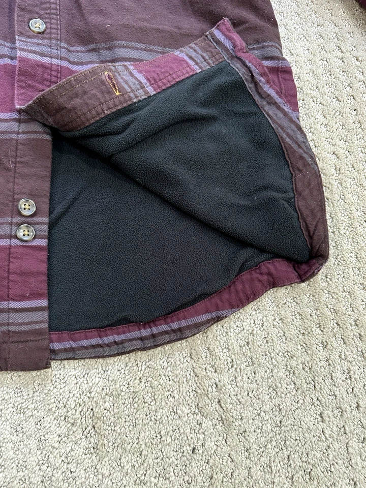 Camisa de franela Carhartt para hombre pequeña resistente flexible calce relajado forrada de vellón Foto 4 de 4