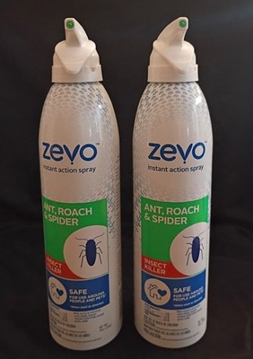 Zevo Roach Ant Spider Insect Killer Spray 10oz 2 Pack Indoor Outdoor Safe