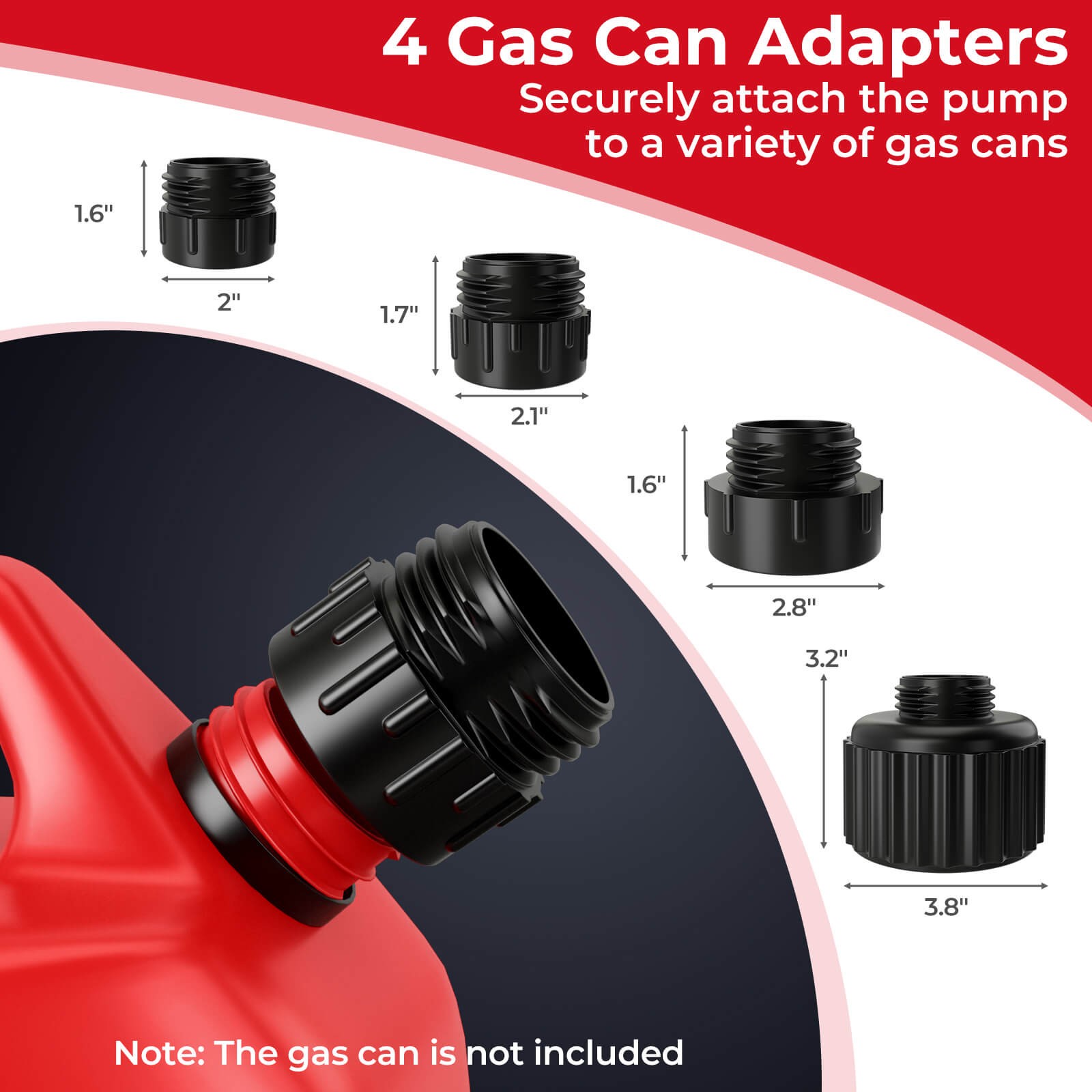 Fuel Transfer Pump w/Hand Trigger Nozzle for Flow Control & Stop Extra Long Hose
