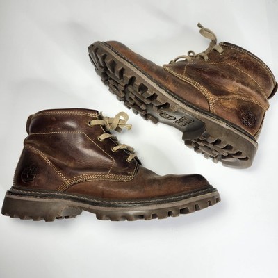 Timberland Earthkeepers Mens Brown Leather Lace Up Work Boots Size 8.5 M