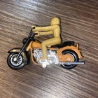 Vintage 1980 Matchbox Superfast No 50 Brown Harley Davidson Motorcycle & Rider