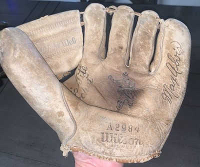 A8 OLD USA WILSON MAX ALVIS FIELD MASTER YOUTH LEATHER BASEBALL GLOVE MITT A2984