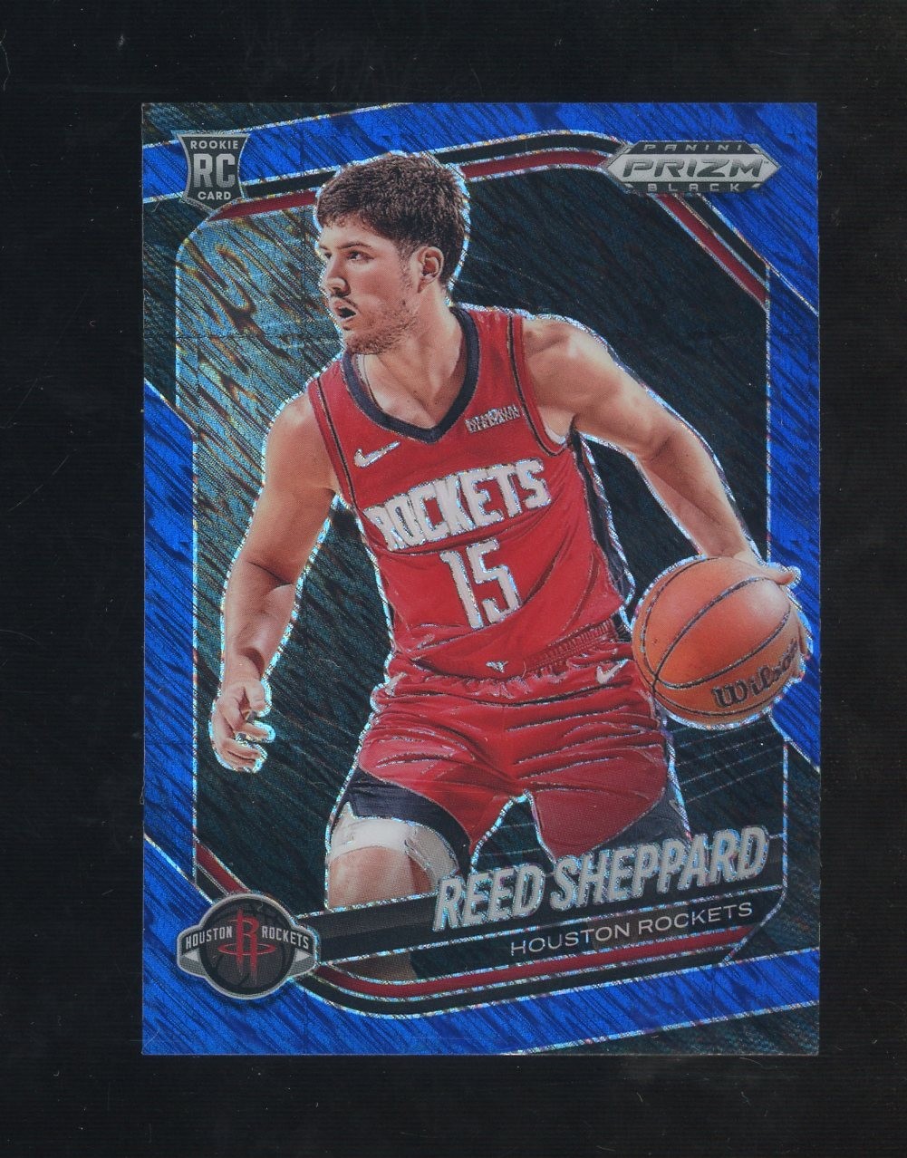 2024-25 Panini Prizm Black Blue Shimmer FOTL #145 Reed Sheppard RC Rookei 4/35