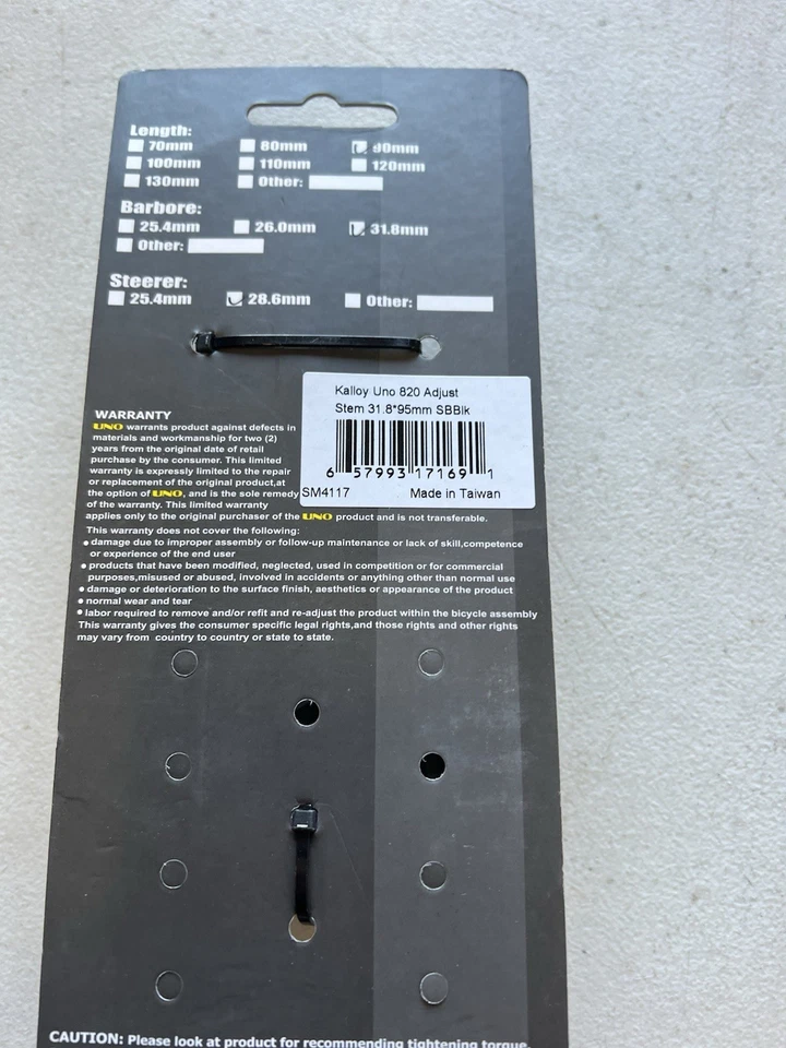 Kalloy UNO 820 Adjustable STEM 1 1/8" threadless 31.8 95mm 0-60° - Image 4 of 4