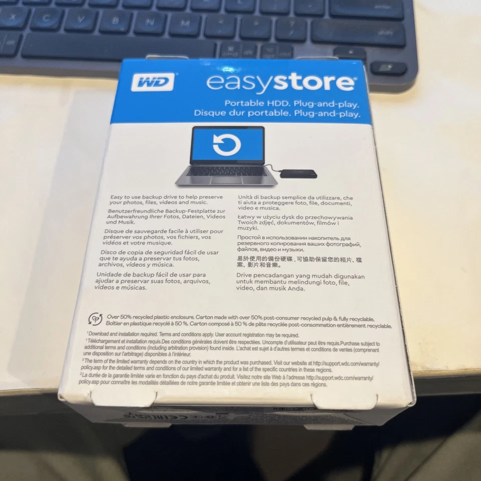 Western Digital Easystore 2TB,External (WDBAJN0020BBKWESN) Hard Drive - Image 2 of 2