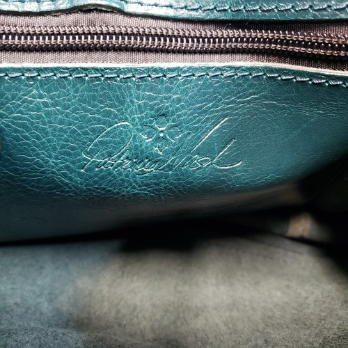 Patricia Nash Distressed Vintage Collect Sulci Backpack Leather Bag Blue Coral - Picture 16 of 17