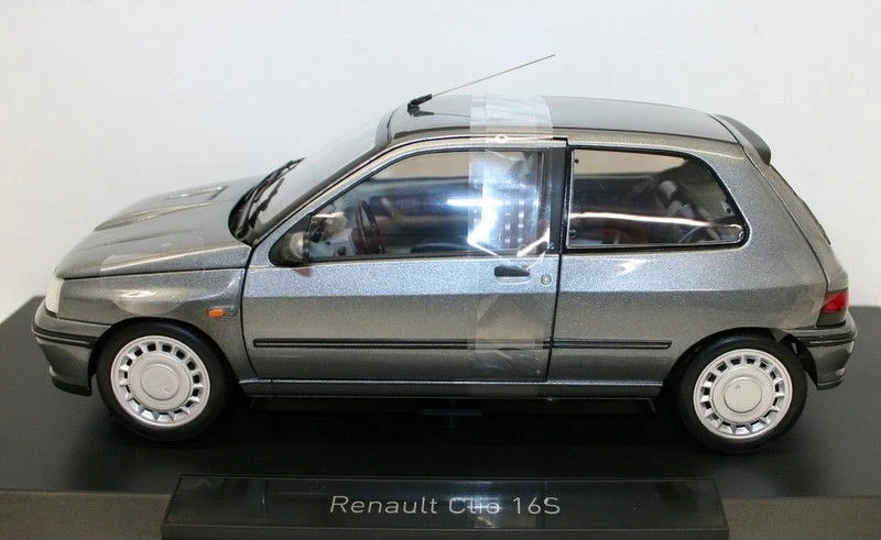 Norev 1/18 Diecast 185234 - 1991 Renault Clio 16S - Tungstene Grey - Image 3 of 4