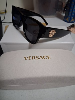 Versace Oversized Black Square Sunglasses Medusa Logo men Designer