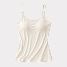 Modal Built In Bra Camisole Tank Soft Support Wire Free Everyday Top Women Wear