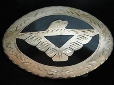 NH05171 VINTAGE 1970s  THUNDERBIRD  SOUTHWESTERN DESIGN ART/FASHION BUCKLE