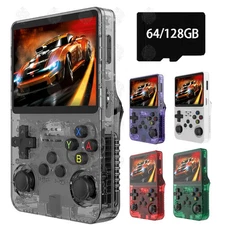 64-128GB, R36S Retro Handheld Video Game Console 20000 Games 3.5 Inch IPS Screen