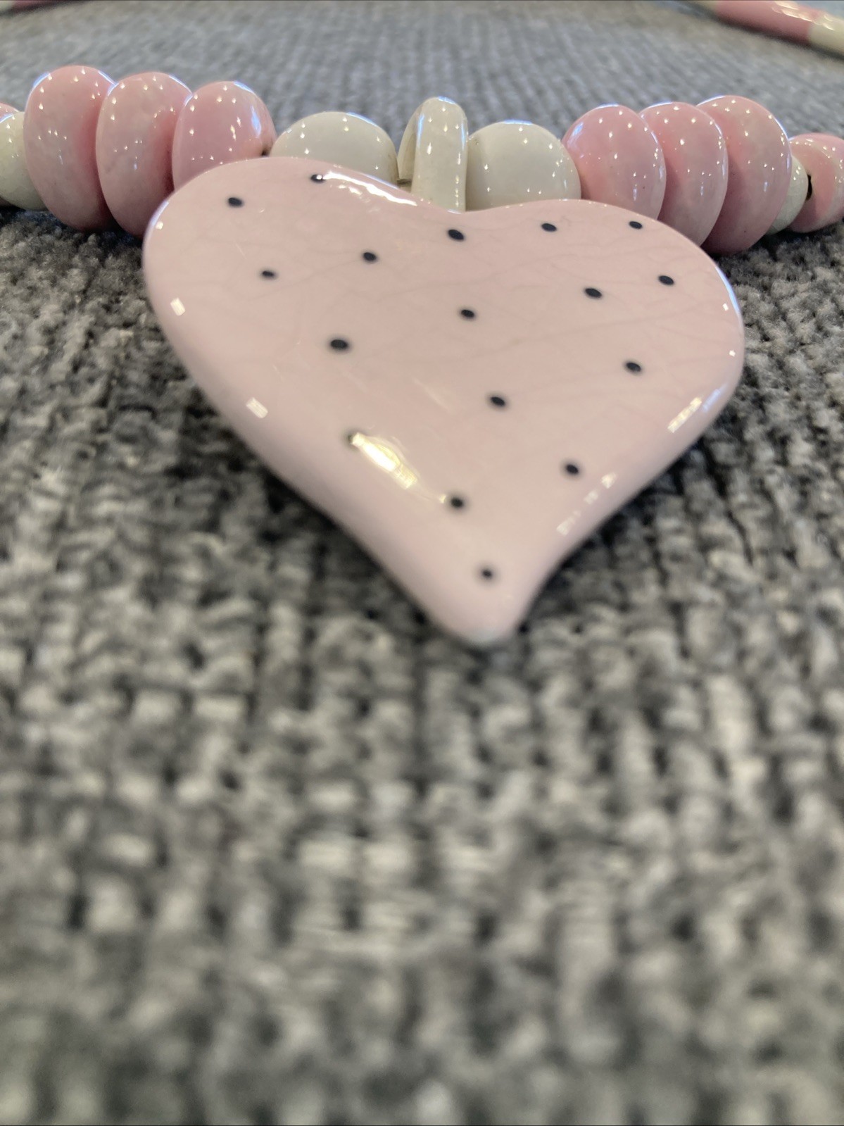 Ruby Z Candace Loheed Pink Heart Statement Neckla… - image 5