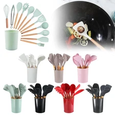12PCS Silicone Kitchenware Non-Stick Cookware Kitchen Utensils Set OY