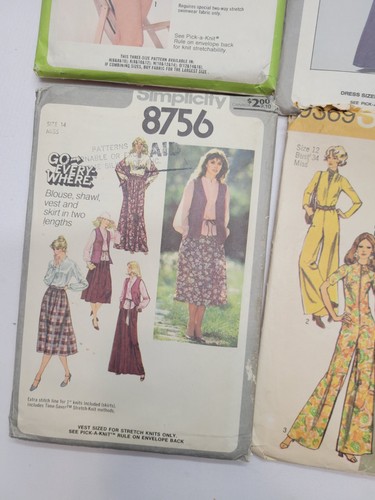 LOTTO 14 MODELLI DA CUCIRE VINTAGE ANNI 80 DONNA SEMPLICITY MCCALLS BUTTERICK - Foto 16 di 18