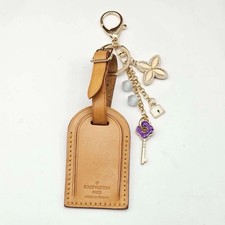 Authentic Louis Vuitton Luggage Nametag w Unbranded Clover/ Key / Pearl Keycharm