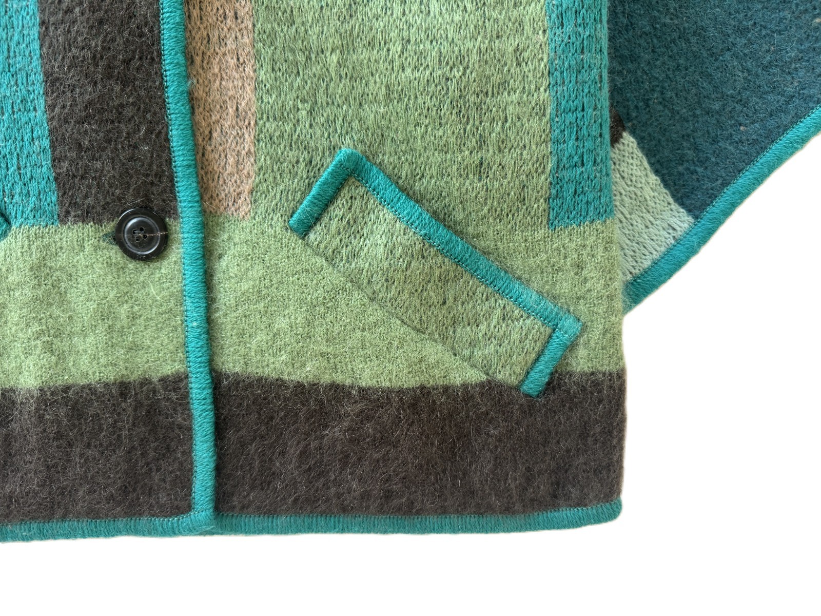 MISSONI patchwork cardigan jacket 3/4 length slee… - image 8