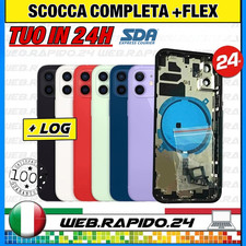 BACK COVER SCOCCA POSTERIORE COMPLETA PER APPLE IPHONE 12 VETRO+FRAME TELAIO SDA