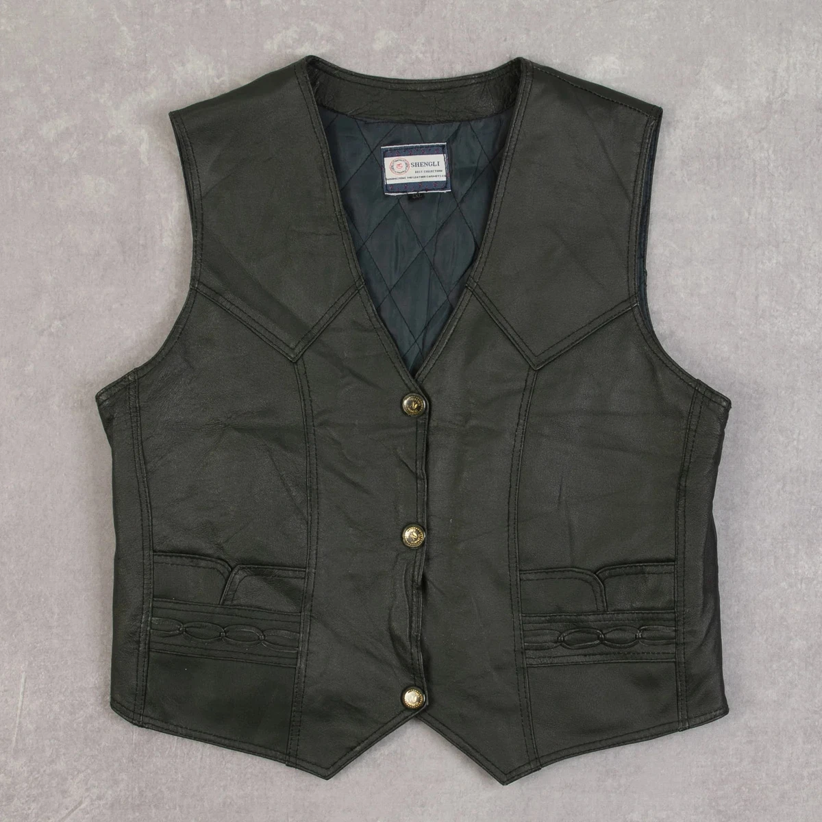 Gilet in pelle scamosciata vintage con frange in stile western boho - Italia