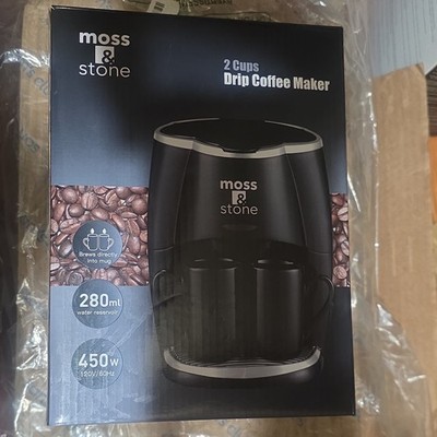 Mini Drip Coffee Maker with Mug (5 oz Mugs), Small Coffee Pot With 2 Coffee C...