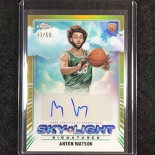2024-25 Topps Chrome ANTON WATSON Sky-Light Signatures Rookie Auto Gold 43/50