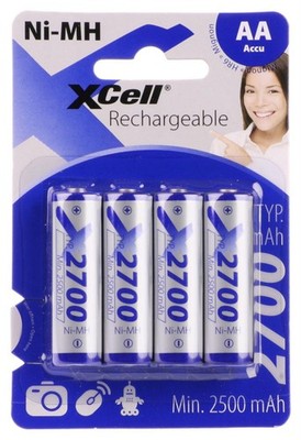 XCell - X2700AA - Mignon AA Akku - 1,2 Volt 2700mAh Ni-MH - 4er Blister