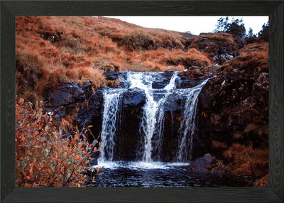 Wasserfall in der Natur Gerahmtes Wandbild Poster Leinwanddruck Bild
