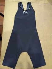 TYR Venzo Phantom Black Open Back Knees in Tech Suit Swimsuit Size 25