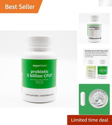 5 Billion CFU Probiotic Blend, Gluten-Free & No Artificial Ingredients, 60 Count