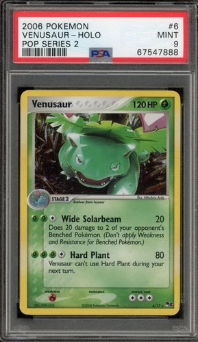 Pokemon Venusaur POP Series 2 Holo Rare #6 PSA 9 Mint