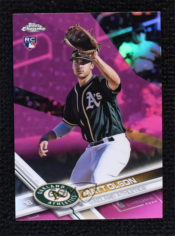 2017 Topps Chrome Pink Refractor Matt Olson #98 v9t