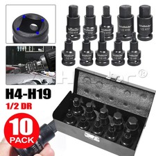 WinHolder IMPACT HEX BIT Sockets Set 1/2"Drive H4 To H19 Large Allen Key Socket