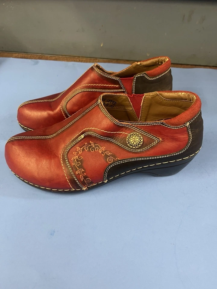 Zueco L'Artiste Spring Step Janella marrón para mujer Reino Unido 40 EE. UU. 9 ¡Rojo! Foto 2 de 4